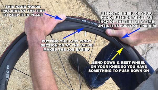 How to Put a Bike Tire Back on the Rim